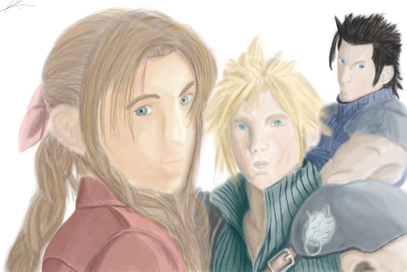 Aerith Cloud And Zack Color By Starfleet